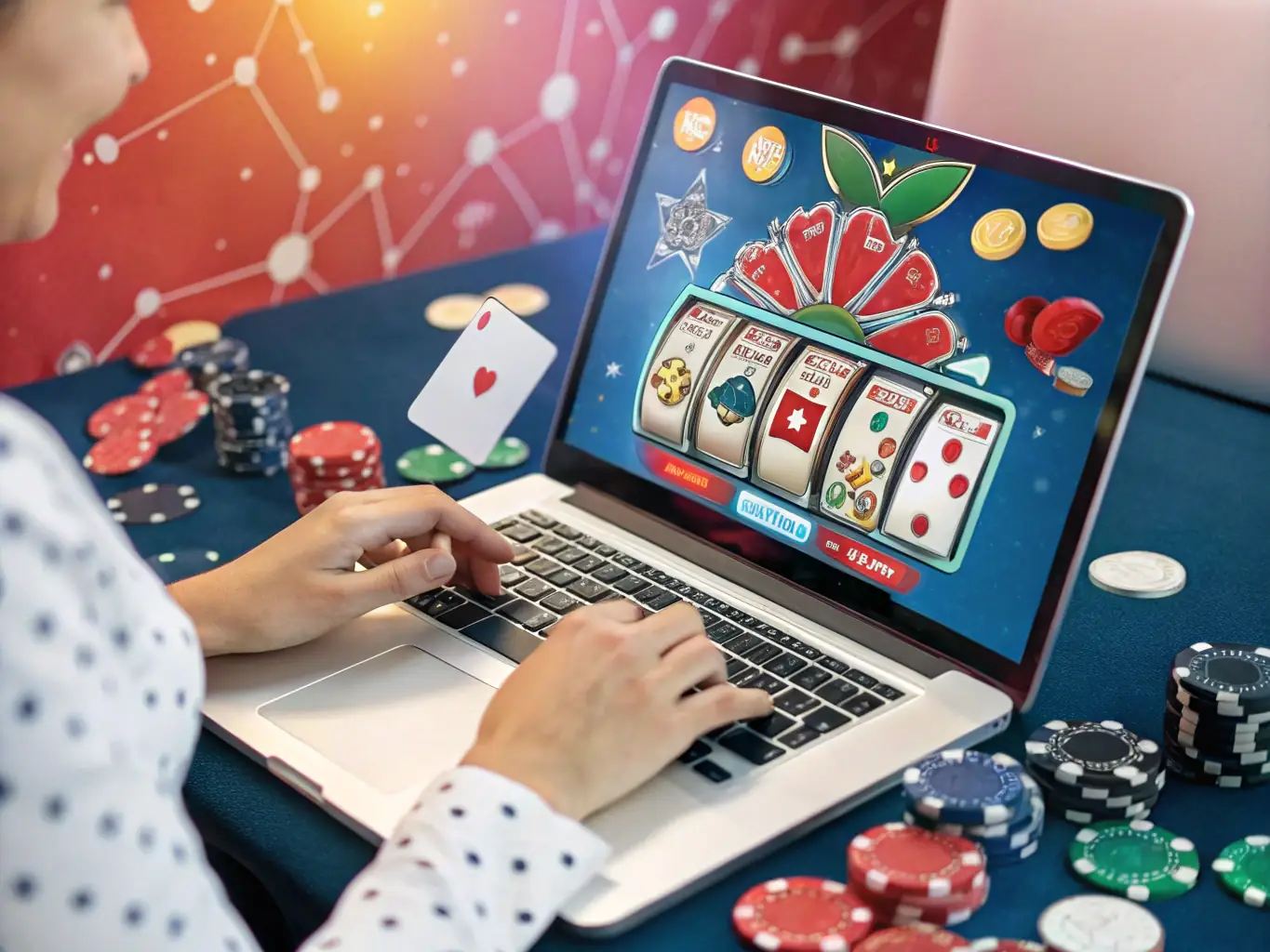 A vibrant and inviting image showcasing a variety of free slot game interfaces on a tablet, with different themes and bonus features displayed.